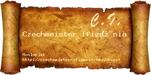 Czechmeister Ifigénia névjegykártya